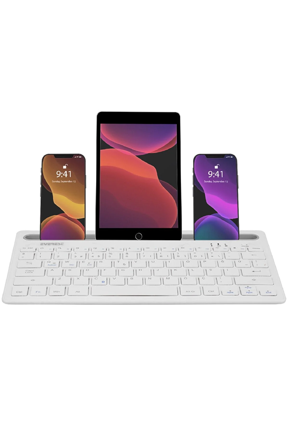 Introducing the EVEREST KB-BT82 Ultra Slim Wireless Keyboard for Tablet, iPad, and Mobile.