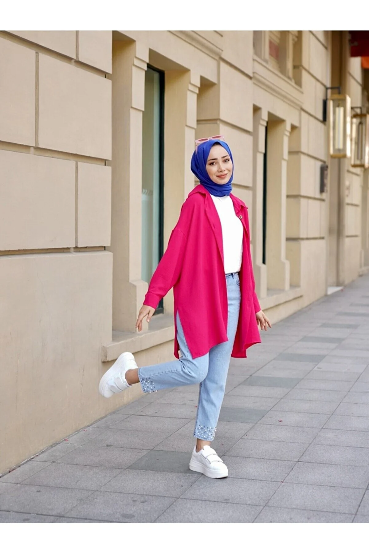 modabef Buttoned Long Shirt Tunic MODABEF10