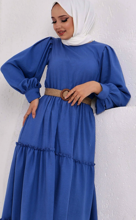 She Olive Cotton Hijab Aerobin Dress -mink 2219