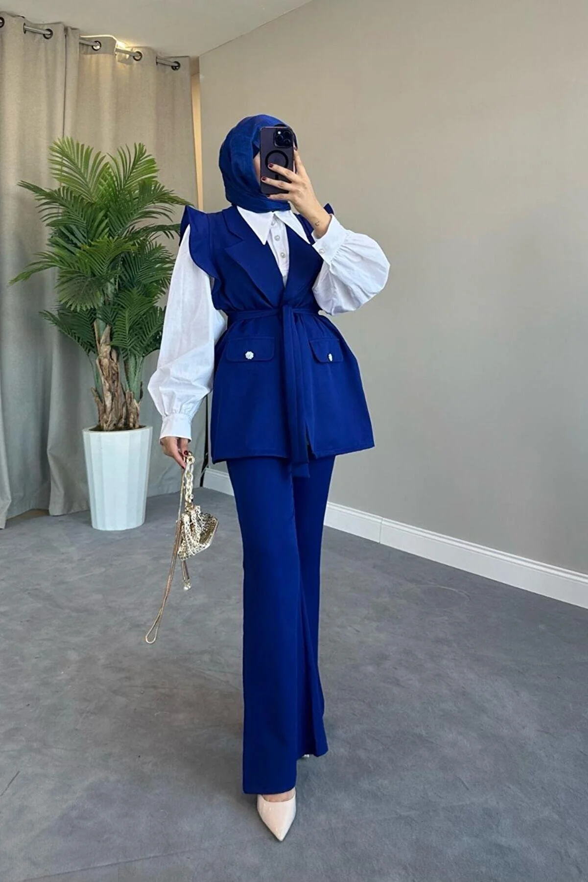 Hürrem 2-Piece Vest Suit 2056 with Detachable Belt - A Stylish Pair